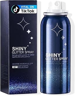Body Glitter, Glitter Spray for Hair and Body, Spray, Hairspray Clothes, Long-Lasting Shimmer Suitable Stage, Festival Rave Makeup Prom 2.11 Fl Oz