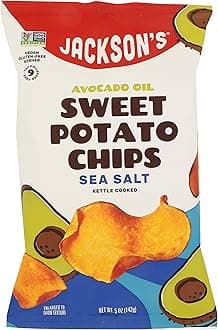 Jackson's Avocado Oil Kettle Cooked Sweet Potato Chips, Sea Salt, 5 oz