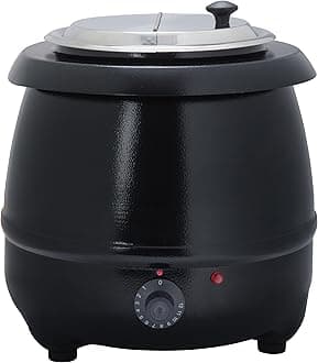 Winco Electric Soup Warmer, 10.5-Quart,Black