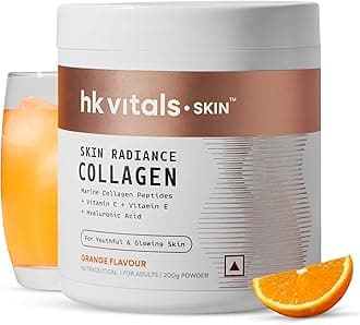 Skin Radiance Marine Collagen Supplement Powder (Orange, 200g) | Collagen Peptides with Vitamin C, E