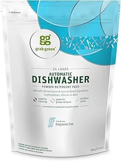 Automatic Dishwashing Detergent Pods, 24 Count, Fragrance Free, Plant and Mineral Based, Superior Cleaning, Powerful Grease Removal, Brilliant Shine, Packaging May Vary