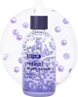 Spa Life Face Serum: REPAIR Retinol Night Serum 100 ml (3.7 oz) Smoothing, Resurfacing, Gently Exfoliating - Targets Fine Lines, Texture, Dark Spots - Boosts Cellular Turnover & Clearer Skin