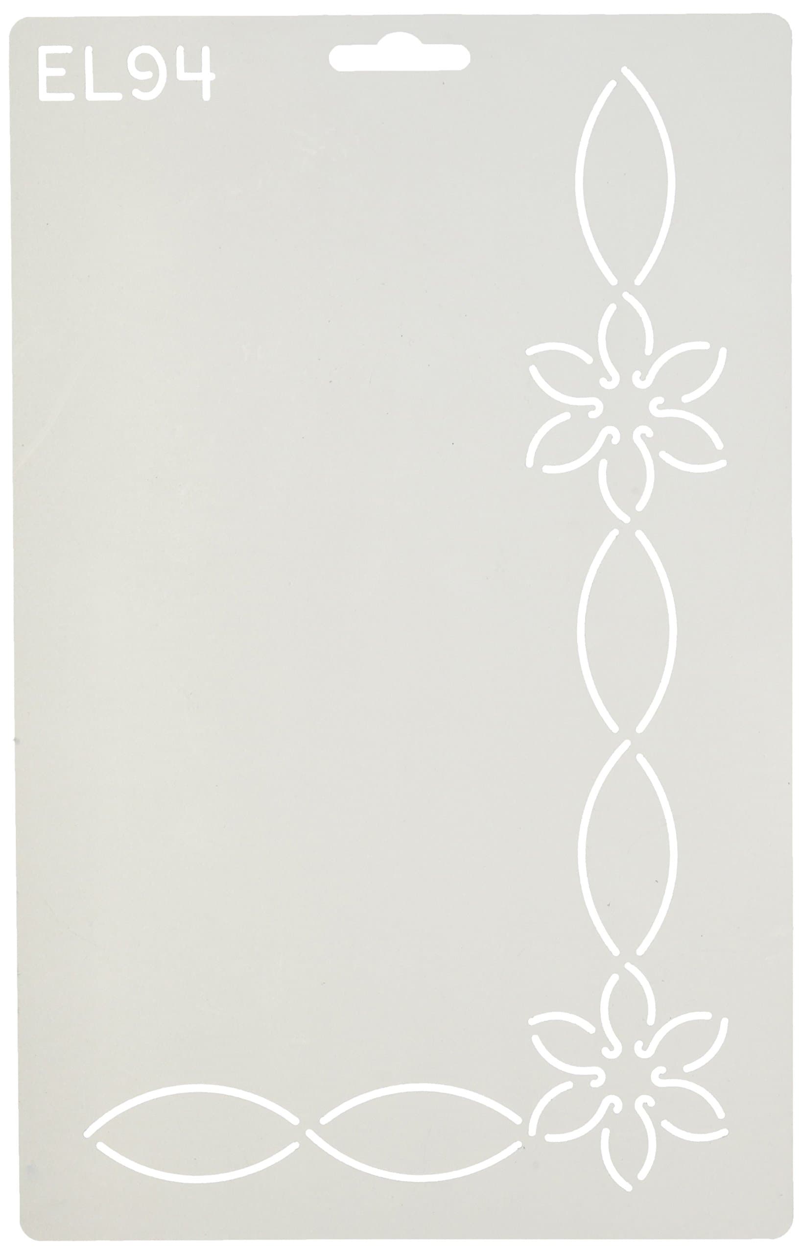 Starflower Chain Border and Corner Quilt Stencil