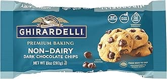 GHIRARDELLI Non-Dairy Dark Chocolate Chips for Baking, Premium Baking Chips, 10 OZ Bag (12 bags)