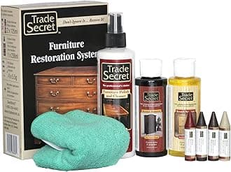 Trade Secret Complete Wood Furniture & Floor Restoration Kit - Scratch Repair and Polish System for Light and Dark Surfaces with Microfiber Cloth