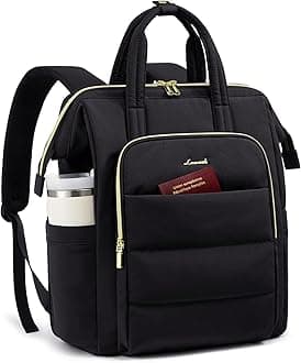 LOVEVOOK Laptop Backpack Women 18 inch,Lightweight Puffer Travel Backpacks for Women,Quilted Laptop Bag Computer Work Teacher Nurse Backpack,Womens Backpack Purse Daypack for College Business,Black