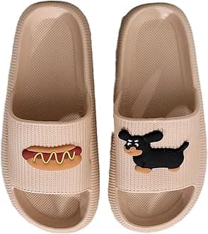 Womens Mens Cloud Slide Sandals Cushioned Thick Sole House Slides Shower Sandals Soft Summer Beach Shoes with Low Arch Support