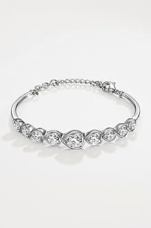 Shining Diva Fashion Platinum Plated Austrian Crystal Stylish Bracelet for Women and Girls