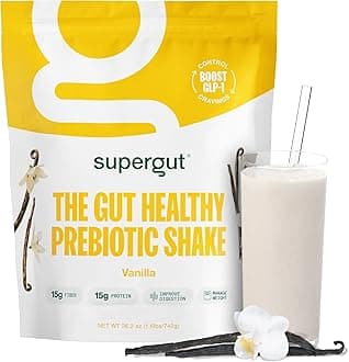 Prebiotic Shakes | Meal Replacement | Boost GLP-1 | High Protein and Fiber | No Added Sugar | Keto Food, Meal, Snack (Vanilla, 14 servings)