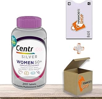 VENANCIO'S SHOPSilver Womens 50 Plus Vitamins, Multivitamin Supplement, Multivitamin/Multimineral for Women's 200 Tablets (Pack of 1)