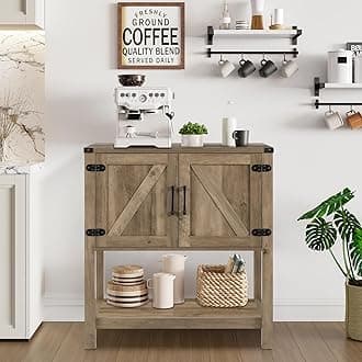 Sofa Table Console Table,Coffee Bar Cabinet,31.5 L x 13.8 D x 34.65 H Entryway Table with 2 Storage Cabinets,Farmhouse Foyer Table,Buffet Sideboard for Kitchen,Hallway (Rustic Brown)