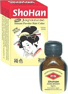 Gentle ShoHan Japanese Hair Dye Hair Color to Reduce Hair Loss (Color :-Dark Brown) Pack of 12 (72gram)