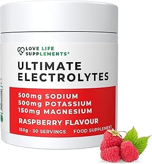 Ultimate Electrolytes Powder, 500mg Sodium, 500mg Potassium, 150mg Magnesium, 30 Servings, Himalayan Salt, Hydration & Rehydration, Watermelon, Zero Sugar, Vegan - Love Life Supplements