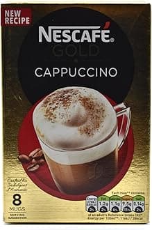 NescafeGold Cappuccino Instant Coffee Sachets (8 x 15.5g), 124g