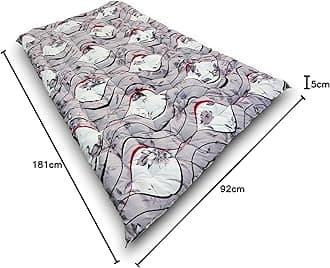 Soft Cotton Foldable Mattress - Lightweight, Firm Single Gadda | 3D Design Print, 72x36 Inches (3x6 ft) | Portable for Picnic, 1 Sleeping Capacity (Purple White Mattress)