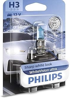 Philips 531128 WhiteVision Ultra H3 Headlight Bulb, Single Blister
