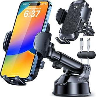 Phone Holder for Car, Cell Phone Car Mount Holder, Universal Phone Stand 360 Adjustable, Dashboard Windshield Car Vent Phone Mount Compatible with All iPhones Samsungs