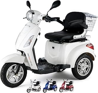 – Zt 15 Classic 3-Wheel Mobility Vehicle with High Capacity Battery (45-60 Km), Full Suspension, Led Lighting and Extra Mobility Vehicle Rain Cover