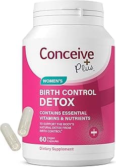 Fertility Detox After Birth Control - Prenatal Vitamins for Women Trying to Conceive, Antioxidants, Folic Acid, 60 Capsules, 30 Day Program