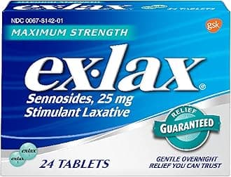Maximum Strength Stimulant Laxative Pills, 24 count