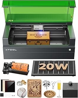 - xTool S1 40W Laser Cutter and Laser Engraver for Tumblers, 23.93" x 15.16" Bed Size, 600mm/s Speed, Laser Engraving Machine, Laser Engraver for Wood and Metal, Acrylic, Big Project - Rotary Bundle