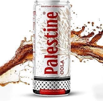 Palestine Cola – Pack of 24 330ml Cans – Fizzy Drinks made with Natural Ingredients – Natural Flavouring with No Added Preservatives – Halal & Vegan – Multi Pack – Liberty for Everyone