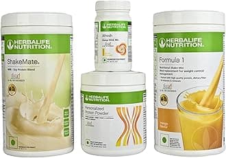 HERBALIFE Formula 1 Mango With Shakemate And Protein 200 And Afresh Lemon For Weight Loss Combo (Formula 1 Mango- 500 gm, Shakemate - 500 gm, Protein - 200 gm, Afresh - 50 gm)