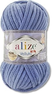 Wohnkult 100 g Alize Velluto Wool in 30 Selection (374 | Denim)