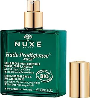Huile Prodigieuse Néroli Multi-Purpose Dry Oil for Face, Body and Hair 100ml, Organic Nourishing Oil, With Plum & Sesame Oils, Repairs & Softens with Neroli Scent, Certified Organic