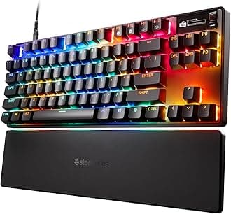 Apex Pro TKL Gen 3 - Gaming Keyboard - Hall Effect Switches; OmniPoint 3.0 - Adjustable Actuation - Game-Ready Presets - Rapid Trigger, Protection Mode, Rapid Tap/SOCD - American QWERTY