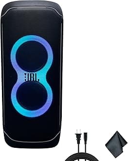 PartyBox Ultimate 1100W Portable Speaker - Wi-fi & Bluetooth Connectivity Splashproof, Powerful Sound and Exciting Light Show (JBLPARTYBOXULTAM) + Cleaning Cloth