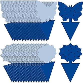 Landisun 48PCS Fruit Fly Traps Sticky Traps Fungus Gnat Traps Insect Bug Traps for Indoor Outdoor Kitchen Plants Whitefly Mosquitos Fungus Gnats Flying Insects