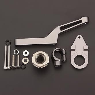 FXCNC Racing Motorcycle CNC Steering Damper Stabilizer Buffer Mounting Bracket Kit Compatible with Ninja 600 ZX636 ZX6R ZX-6R 2009-2020