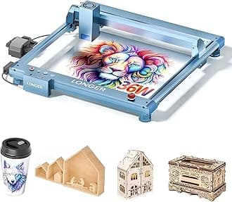 Longer B1 30W Laser Engraver, 36000mW Output Laser Cutter Machine with Auto Air Assist, Engraving Area 17.72"x17.32", DIY Laser Engraver for Wood and Metal，Engraving Speed of 36000 mm/min