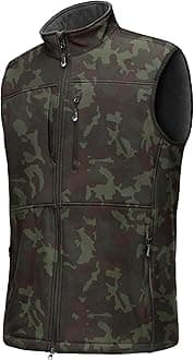 33,000ft Mens Softshell Gilet Activewear Vests Windproof Fleece Lined Outerwear Zipped Pockets Sleeveless Softshell Jacket for Leisure, Golf, Travelling