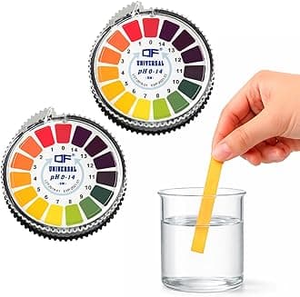 ECENCE pH test strips 2x roll Hot tube pool and spa test strips litmus test paper measuring range 0-14 universal indicator paper acidity test for aquariums drinking water