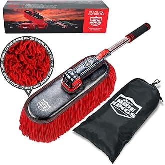 Car Duster Exterior Scratch Free,Soft Car Brush Kit for Truck,SUV,RV and Motorcycle,Wax Cotton Hair,Dusters with Extendable Handle,Duster for Cleaning,Dust Pollen Removing,No Lint