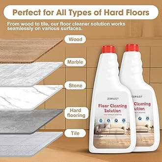 Floor Cleaning Solution, 2 x 16.2Fl OZ Bottles for Hardwood, Tile, and Vinyl Floors – Compatible with Roborock, Suitable for Wireless Wet Dry Dual-Use Vacuum Cleaners