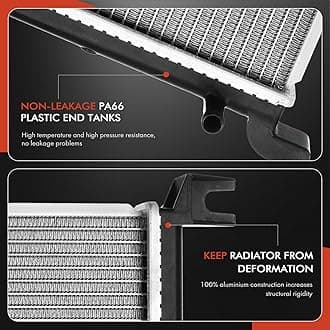 A-Premium Engine Coolant Radiator Assembly Compatible with Nissan Altima 2007-2011, L4 2.5L Electric/Petrol