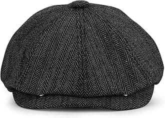 Newsboy Cap Baker Boy Hat Flat Caps - 8 Panel Peaky Herringbone Tweed Gatsby Hat Ivy Irish Cap for Men and Women