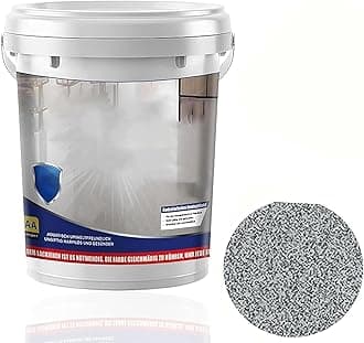Epoxy Floor Paint, Self Leveling Epoxy Colored Sand Floor Paint, Epoxy Sand FloorPaint for Concrete, Resistant And Non-Slip, for High Gloss Marble Effect Garage Coating (White Hemp Gray)