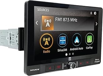 Dual Electronics DCPA901W 9-inch Touch Screen Single DIN Car Stereo Media Receiver,Wireless and Wired Apple CarPlay & Android Auto,Built-in Bluetooth,Backup Camera Input,Satellite Radio Ready Black