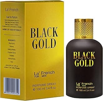 La French Black Gold Eau de Parfum - 100ml Perfume for Men | Intense Long Lasting Perfume | Premium Fresh Fragrance Scent EDP Spray | Best Gift Perfume for Man and Husband. (Pack 1)