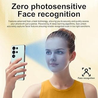 OEJBK I25 Ultra: Powerhouse 16GB/512GB, 2-Day 7000mAh Battery, Huge 6.99" Android 14 Phone w/Built-in Stylus - Your All-in-One Device The Superior Choice (Cyan)