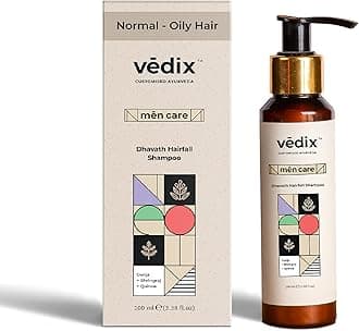 Vedix Ayurvedic Shampoo, Dhavath Deep Conditioning Customized Sulfate Free Men Shampoo with Gunja, Bhringraj & Quinoa, for Normal/Oily Hair - 100 ml
