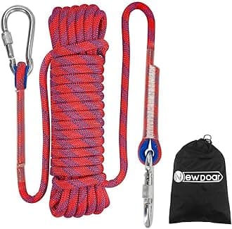 – NewDoar 12KN Marine Floating Rope 10mm Dock Line 33FT(10M) 66FT(20M) 98FT(30M) Anchor Mooring Rope for Boating, Anchoring, Camping, Fishing, Tent Canopy with 2 Hooks-Red/10M