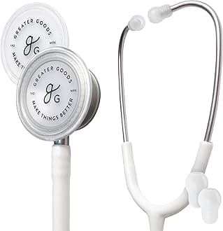 Dual-Head Stethoscope – Clinical Grade, Lightweight, High-Precision Sound, Ideal for Doctors, Nurses, Students, and Medical Professionals (White)