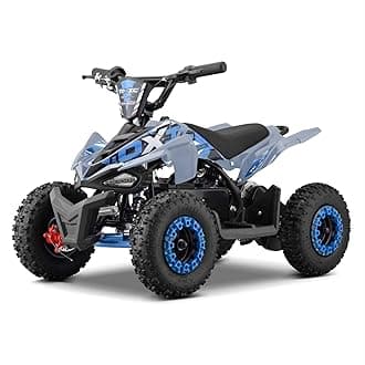 Toxic Kids Mini Quad – 50cc Petrol | Off-Road Children’s ATV | Pull Start, 3 Disc Brakes, 6” Wheels & Reinforced Frame | CE Approved (Blue)
