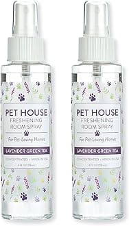 One Fur All Concentrated Room Spray 4 OZ Dog and Cat Friendly Air Freshener for Pet Odor, Lavender Green Tea, Pack of 2