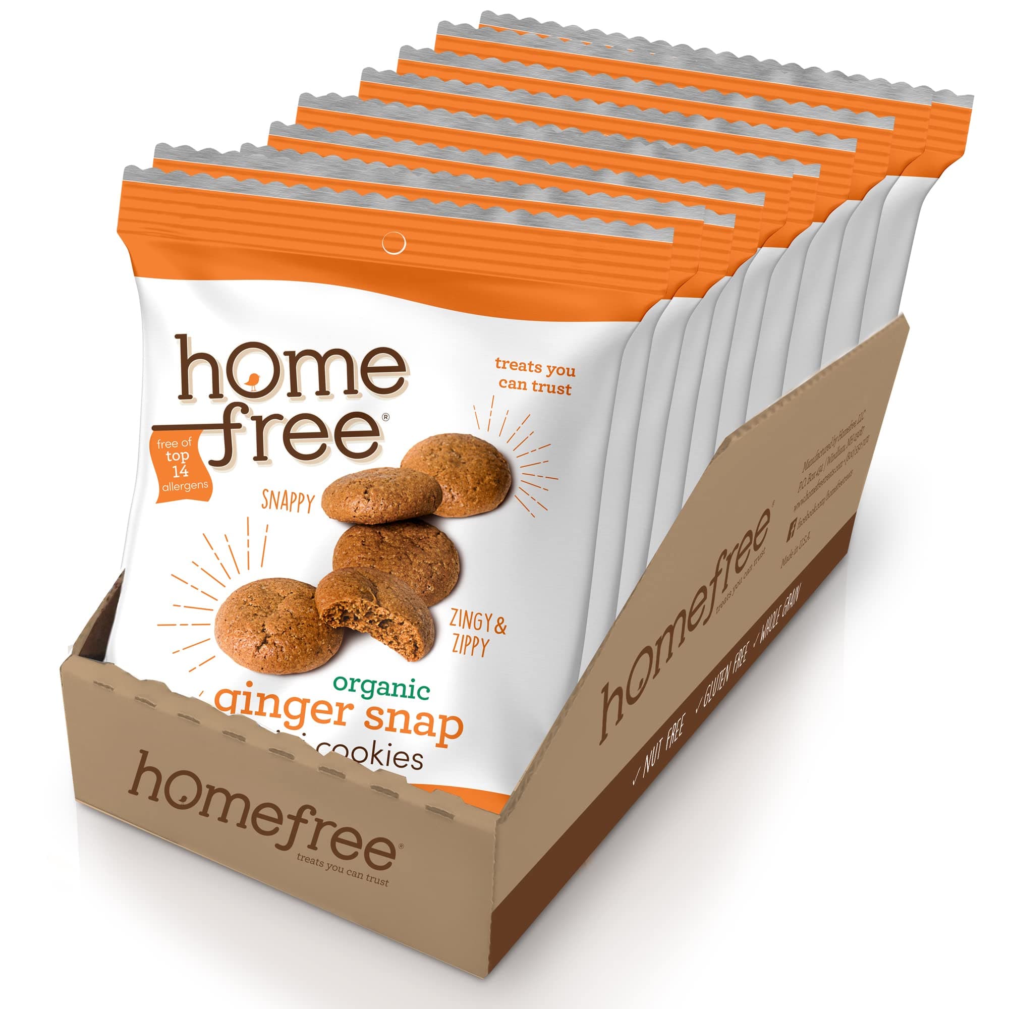 Homefree Mini Organic Ginger Snap Cookies